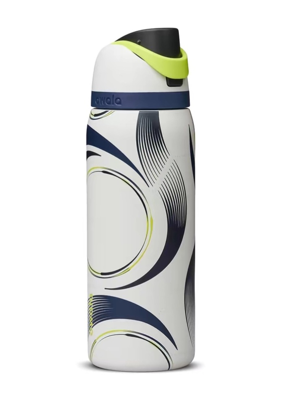 Owala 32 oz Water Bottle Steel the Ball Soccer Sport 32oz White blue black New